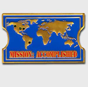 Project A.P.E. 57 GOLD Geocoin Tracking Bug Image